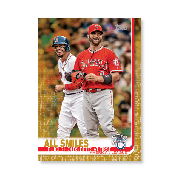 2019 Topps Series 1 Baseball American League Base Poster - #'d to 1- artbble-pos-19tbb1-1906-gold-s
