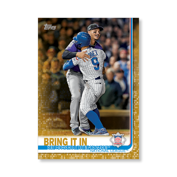 2019 Topps Series 1 Baseball National League Base Poster - #'d to 1- artbble-pos-19tbb1-1911-gold-s