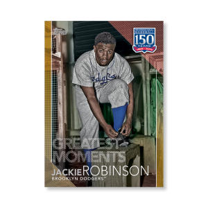 2019 Topps Series 1 Baseball Jackie Robinson 150 Years Of Professional Baseball Poster - #'d to 1- artbble-pos-19tbb1-2002-gold-s