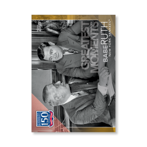 2019 Topps Series 1 Baseball Babe Ruth 150 Years Of Professional Baseball Poster - #'d to 1- artbble-pos-19tbb1-2003-gold-s