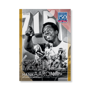 2019 Topps Series 1 Baseball Hank Aaron 150 Years Of Professional Baseball Poster - #'d to 1- artbble-pos-19tbb1-2004-gold-s