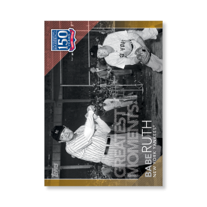2019 Topps Series 1 Baseball Babe Ruth 150 Years Of Professional Baseball Poster - #'d to 1- artbble-pos-19tbb1-2022-gold-s