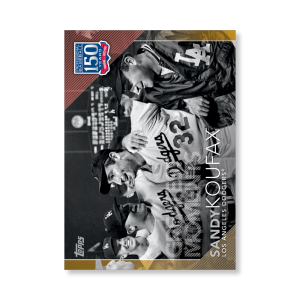 2019 Topps Series 1 Baseball Sandy Koufax 150 Years Of Professional Baseball Poster - #'d to 1- artbble-pos-19tbb1-2035-gold-s