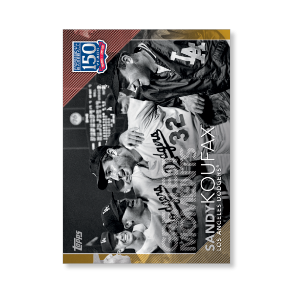 2019 Topps Series 1 Baseball Sandy Koufax 150 Years Of Professional Baseball Poster - #'d to 1- artbble-pos-19tbb1-2035-gold-s