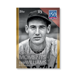 2019 Topps Series 1 Baseball Ted Williams 150 Years Of Professional Baseball Poster - #'d to 1- artbble-pos-19tbb1-2041-gold-s