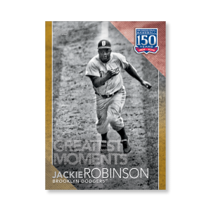 2019 Topps Series 1 Baseball Jackie Robinson 150 Years Of Professional Baseball Poster - #'d to 1- artbble-pos-19tbb1-2048-gold-s