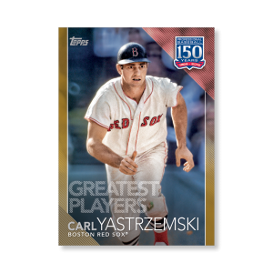 2019 Topps Series 1 Baseball Carl Yastrzemski 150 Years Of Professional Baseball Poster - #'d to 1- artbble-pos-19tbb1-2058-gold-s