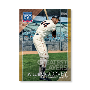 2019 Topps Series 1 Baseball Willie McCovey 150 Years Of Professional Baseball Poster - #'d to 1- artbble-pos-19tbb1-2059-gold-s