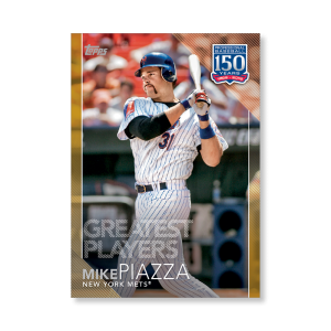 2019 Topps Series 1 Baseball Mike Piazza 150 Years Of Professional Baseball Poster - #'d to 1- artbble-pos-19tbb1-2060-gold-s