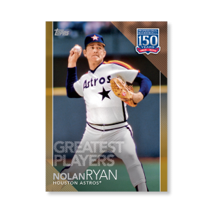2019 Topps Series 1 Baseball Nolan Ryan 150 Years Of Professional Baseball Poster - #'d to 1- artbble-pos-19tbb1-2066-gold-s