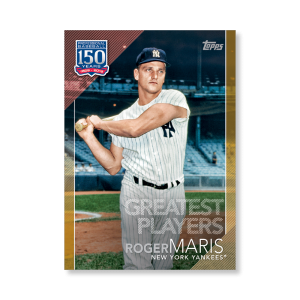 2019 Topps Series 1 Baseball Roger Maris 150 Years Of Professional Baseball Poster - #'d to 1- artbble-pos-19tbb1-2081-gold-s