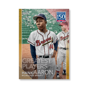 2019 Topps Series 1 Baseball Hank Aaron 150 Years Of Professional Baseball Poster - #'d to 1- artbble-pos-19tbb1-2089-gold-s