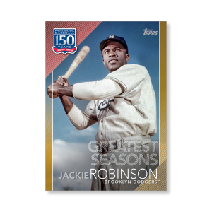 2019 Topps Series 1 Baseball Jackie Robinson 150 Years Of Professional Baseball Poster - #'d to 1- artbble-pos-19tbb1-2113-gold-s