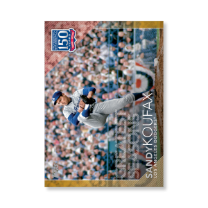 2019 Topps Series 1 Baseball Sandy Koufax 150 Years Of Professional Baseball Poster - #'d to 1- artbble-pos-19tbb1-2114-gold-s