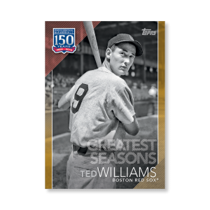 2019 Topps Series 1 Baseball Ted Williams 150 Years Of Professional Baseball Poster - #'d to 1- artbble-pos-19tbb1-2115-gold-s