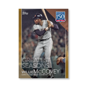 2019 Topps Series 1 Baseball Willie McCovey 150 Years Of Professional Baseball Poster - #'d to 1- artbble-pos-19tbb1-2146-gold-s