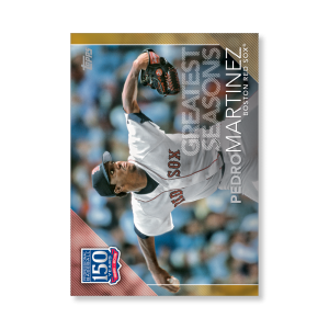 2019 Topps Series 1 Baseball Pedro Martinez 150 Years Of Professional Baseball Poster - #'d to 1- artbble-pos-19tbb1-2148-gold-s