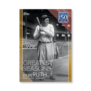 2019 Topps Series 1 Baseball Babe Ruth 150 Years Of Professional Baseball Poster - #'d to 1- artbble-pos-19tbb1-2149-gold-s