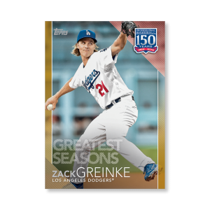 2019 Topps Series 1 Baseball Zack Greinke 150 Years Of Professional Baseball Poster - #'d to 1- artbble-pos-19tbb1-2159-gold-s