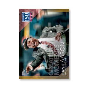 2019 Topps Series 1 Baseball Hank Aaron 150 Years Of Professional Baseball Poster - #'d to 1- artbble-pos-19tbb1-2166-gold-s