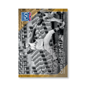 2019 Topps Series 1 Baseball Catfish Hunter 150 Years Of Professional Baseball Poster - #'d to 1- artbble-pos-19tbb1-2171-gold-s