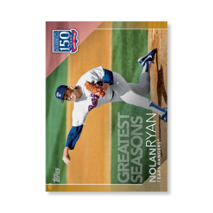 2019 Topps Series 1 Baseball Nolan Ryan 150 Years Of Professional Baseball Poster - #'d to 1- artbble-pos-19tbb1-2180-gold-s