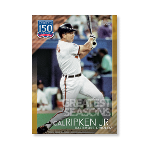 2019 Topps Series 1 Baseball Cal Ripken Jr. 150 Years Of Professional Baseball Poster - #'d to 1- artbble-pos-19tbb1-2187-gold-s