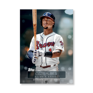 2019 Topps Series 1 Baseball Ozzie Albies Superstars Of Baseball Poster - #'d to 99- artbble-pos-19tbb1-2208-s