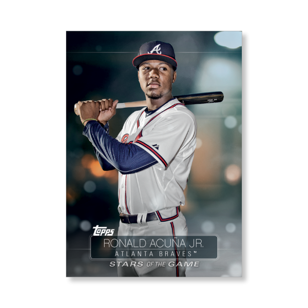 2019 Topps Series 1 Baseball Ronald Acuña Jr. Superstars Of Baseball Poster - #'d to 99- artbble-pos-19tbb1-2209-s