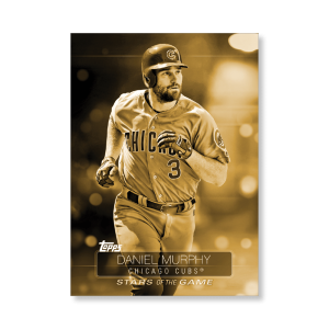 2019 Topps Series 1 Baseball Daniel Murphy Superstars Of Baseball Poster - #'d to 1- artbble-pos-19tbb1-2223-gold-s