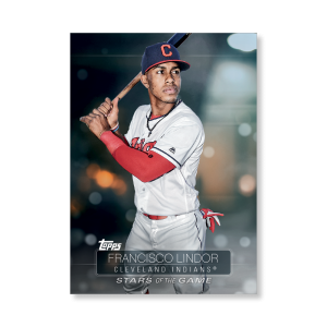 2019 Topps Series 1 Baseball Francisco Lindor Superstars Of Baseball Poster - #'d to 99- artbble-pos-19tbb1-2232-s