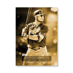 2019 Topps Series 1 Baseball Edwin Encarnacion Superstars Of Baseball Poster - #'d to 1- artbble-pos-19tbb1-2234-gold-s