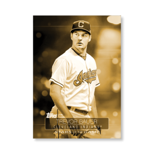 2019 Topps Series 1 Baseball Trevor Bauer Superstars Of Baseball Poster - #'d to 1- artbble-pos-19tbb1-2235-gold-s