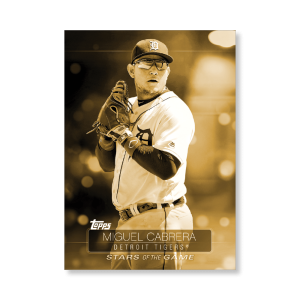 2019 Topps Series 1 Baseball Miguel Cabrera Superstars Of Baseball Poster - #'d to 1- artbble-pos-19tbb1-2240-gold-s