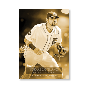 2019 Topps Series 1 Baseball Nicholas Castellanos Superstars Of Baseball Poster - #'d to 1- artbble-pos-19tbb1-2241-gold-s