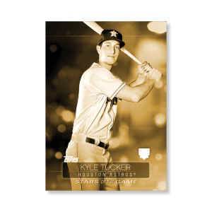 2019 Topps Series 1 Baseball Kyle Tucker Superstars Of Baseball Poster - #'d to 1- artbble-pos-19tbb1-2248-gold-s