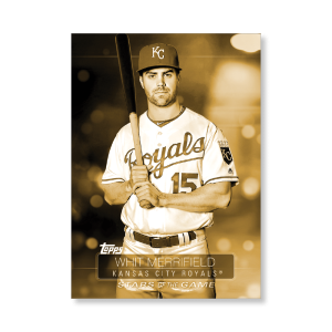2019 Topps Series 1 Baseball Whit Merrifield Superstars Of Baseball Poster - #'d to 1- artbble-pos-19tbb1-2250-gold-s