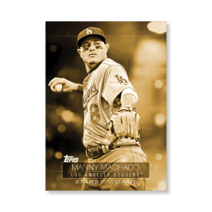 2019 Topps Series 1 Baseball Manny Machado Superstars Of Baseball Poster - #'d to 1- artbble-pos-19tbb1-2251-gold-s