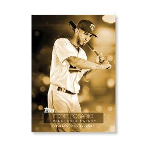 2019 Topps Series 1 Baseball Eddie Rosario Superstars Of Baseball Poster - #'d to 1- artbble-pos-19tbb1-2256-gold-s