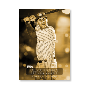 2019 Topps Series 1 Baseball Gleyber Torres Superstars Of Baseball Poster - #'d to 1- artbble-pos-19tbb1-2267-gold-s