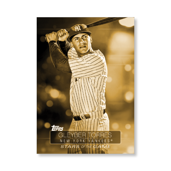 2019 Topps Series 1 Baseball Gleyber Torres Superstars Of Baseball Poster - #'d to 1- artbble-pos-19tbb1-2267-gold-s