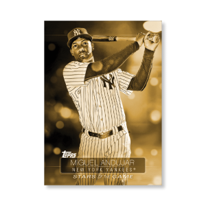 2019 Topps Series 1 Baseball Miguel Andujar Superstars Of Baseball Poster - #'d to 1- artbble-pos-19tbb1-2268-gold-s