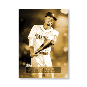 2019 Topps Series 1 Baseball Dee Gordon Superstars Of Baseball Poster - #'d to 1- artbble-pos-19tbb1-2281-gold-s