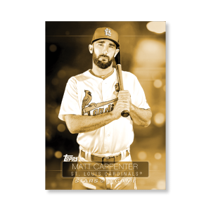 2019 Topps Series 1 Baseball Matt Carpenter Superstars Of Baseball Poster - #'d to 1- artbble-pos-19tbb1-2287-gold-s