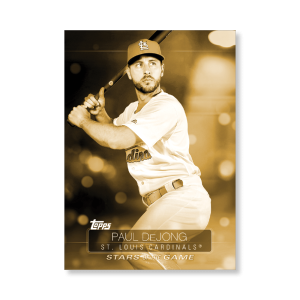2019 Topps Series 1 Baseball Paul DeJong Superstars Of Baseball Poster - #'d to 1- artbble-pos-19tbb1-2289-gold-s