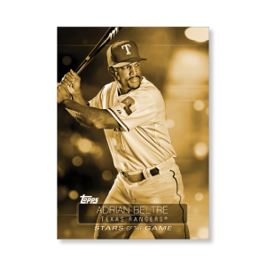 2019 Topps Series 1 Baseball Adrian Beltre Superstars Of Baseball Poster - #'d to 1- artbble-pos-19tbb1-2291-gold-s
