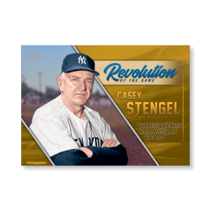 2019 Topps Series 1 Baseball Casey Stengel Revolution Of The Game Poster - #'d to 1- artbble-pos-19tbb1-2469-gold-s