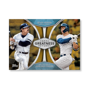 2019 Topps Series 1 Baseball Reggie Jackson Greatness Returns Poster - #'d to 1- artbble-pos-19tbb1-2504-gold-s