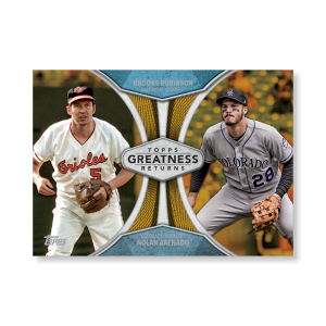 2019 Topps Series 1 Baseball Brooks Robinson Greatness Returns Poster - #'d to 1- artbble-pos-19tbb1-2523-gold-s
