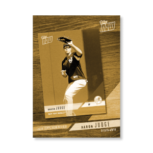 2019 Topps Series 1 Baseball Aaron Judge 2018 TOPPS NOW & reg; Review Poster - #'d to 1- artbble-pos-19tbb1-2551-gold-s